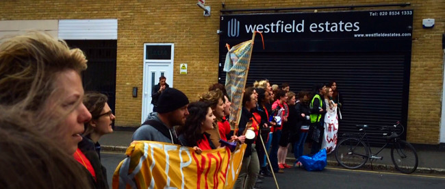 Feminist Fightback's Pro-Choice Action in Stratford, London 9th May 2015